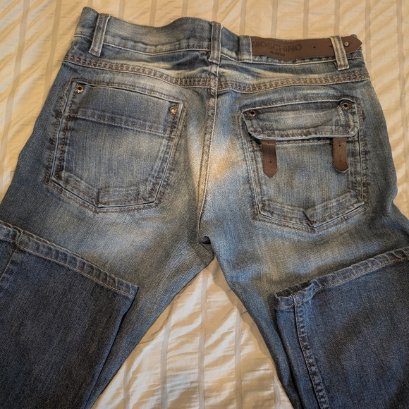Moschino Other - Moschino Men's Straight Jeans in Light Blue with Brown Accents